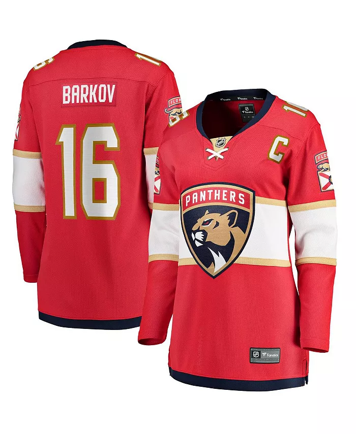 Alfani Fanatics Women's Aleksander Barkov Red Florida Panthers Home Captain Premier Breakaway Player Jersey Sports Fan Shop