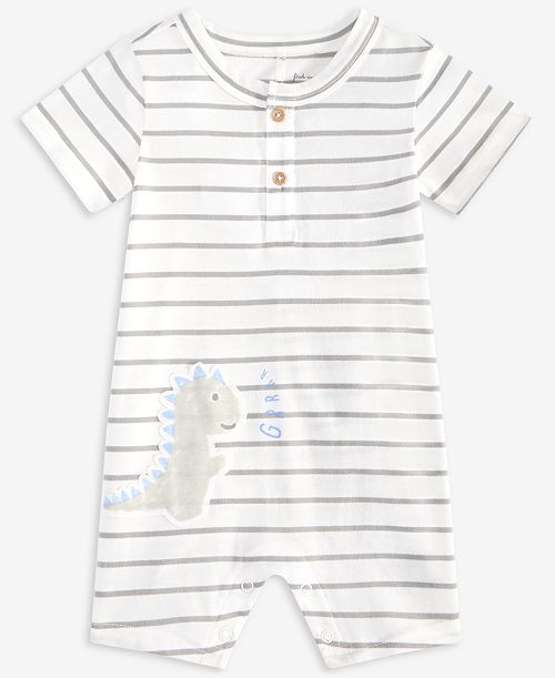 alfani First Impressions Baby Boys Dinosaur Striped Sunsuit Created for Macy's Kids
