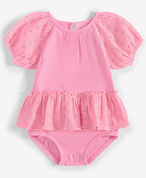 alfani First Impressions Baby Girls Eyelet-Detail Sunsuit Exclusively at Macy's Kids