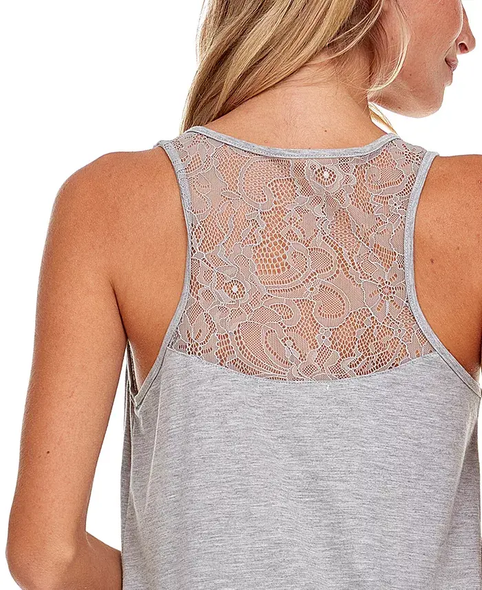 Alfani Flora By Flora Nikrooz Frances Knit Cami Tap Pajama Set Women's Fashion Shoes & Accessories