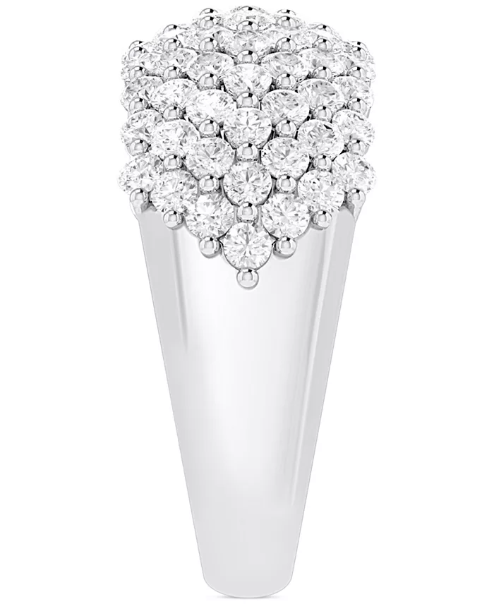Alfani Forever Grown Diamonds Lab-Grown Diamond Pavé Band (2 Ct. T.w.) In Sterling Silver Or 14K Gold-Plated Sterling Silver Jewelry & Watches
