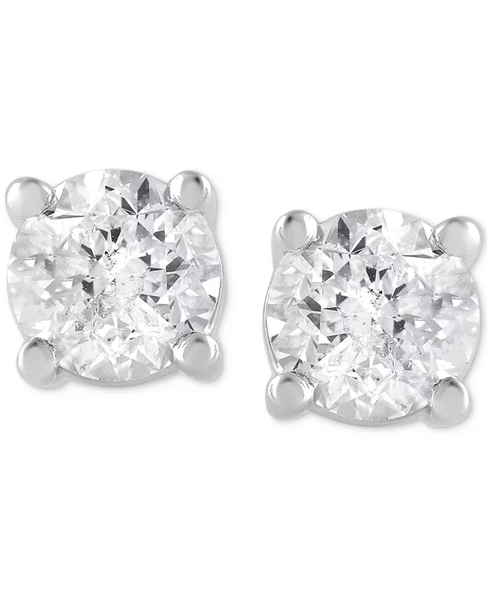 Alfani Forever Grown Diamonds Lab Grown Diamond Stud Earrings (1 Ct. T.w.) In Sterling Silver Jewelry & Watches