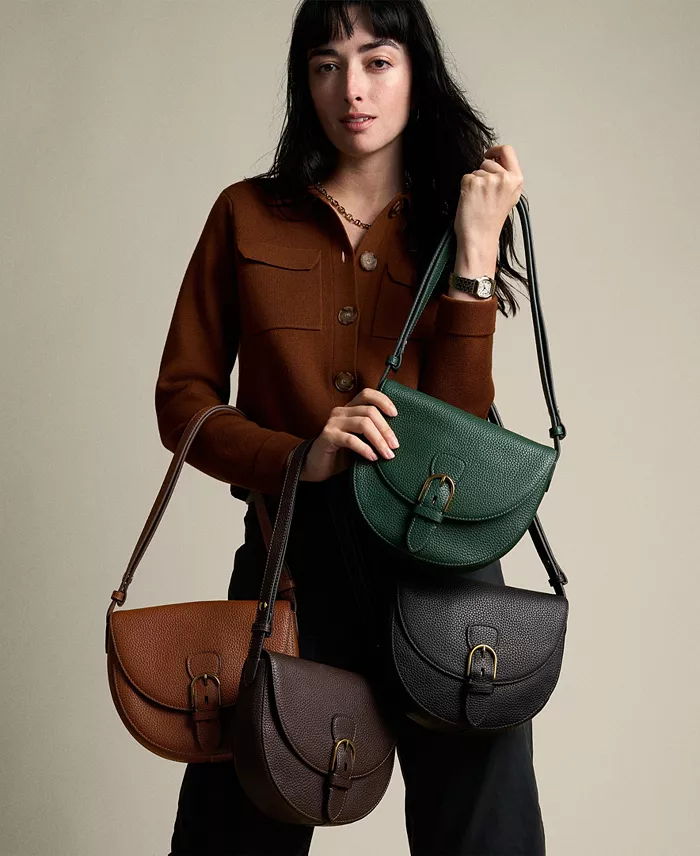 Alfani Fossil Everleigh Leather Small Flap Crossbody Bag Handbags Purses & Accessories