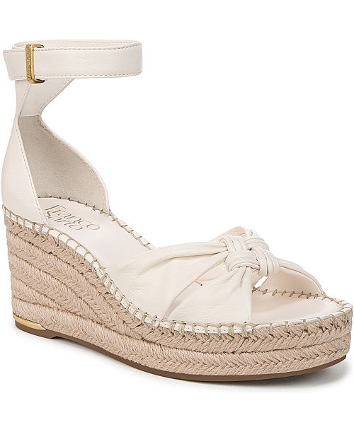 alfani Franco Sarto Clementine Espadrille Leather Wedge Sandals Women's Fashion Shoes & Accessories