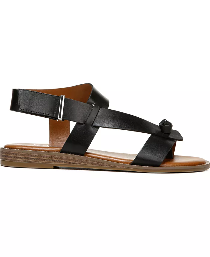 Alfani Franco Sarto Glenni Hidden Adjustable Strap Leather Flat Sandals Women's Fashion Shoes & Accessories