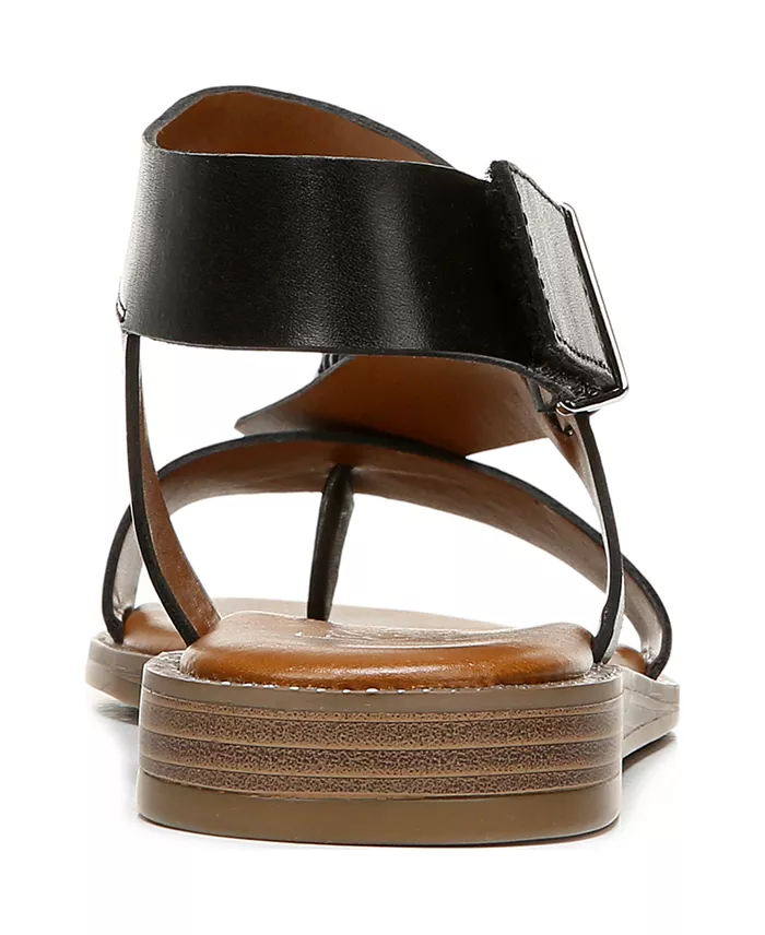 Alfani Franco Sarto Glenni Hidden Adjustable Strap Leather Flat Sandals Women's Fashion Shoes & Accessories