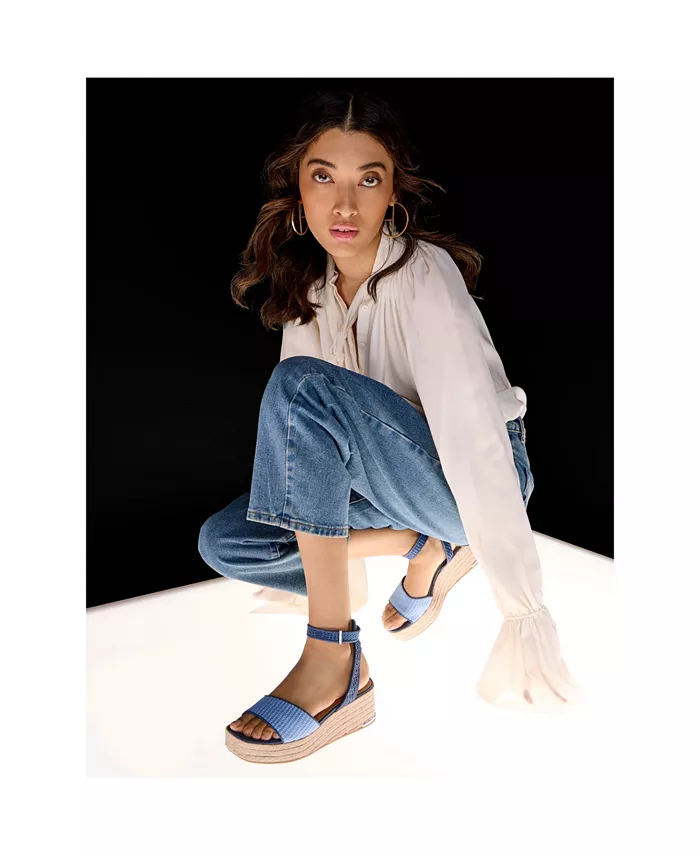 Alfani Franco Sarto Tiffany Square Toe Espadrille Platform Sandals Women's Fashion Shoes & Accessories