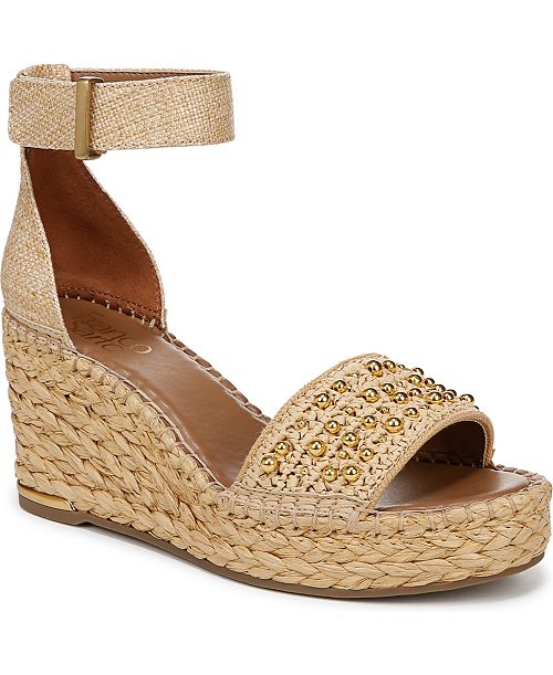 alfani Franco Sarto Women's Clemens Raffia Espadrille Wedge Sandals Women's Fashion Shoes & Accessories