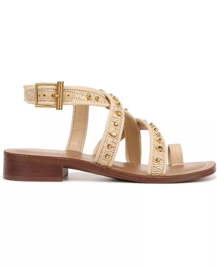 Alfani Franco Sarto Women's Ina 2 Toe Loop Ankle Strap Stacked Heel Sandals Women's Fashion Shoes & Accessories