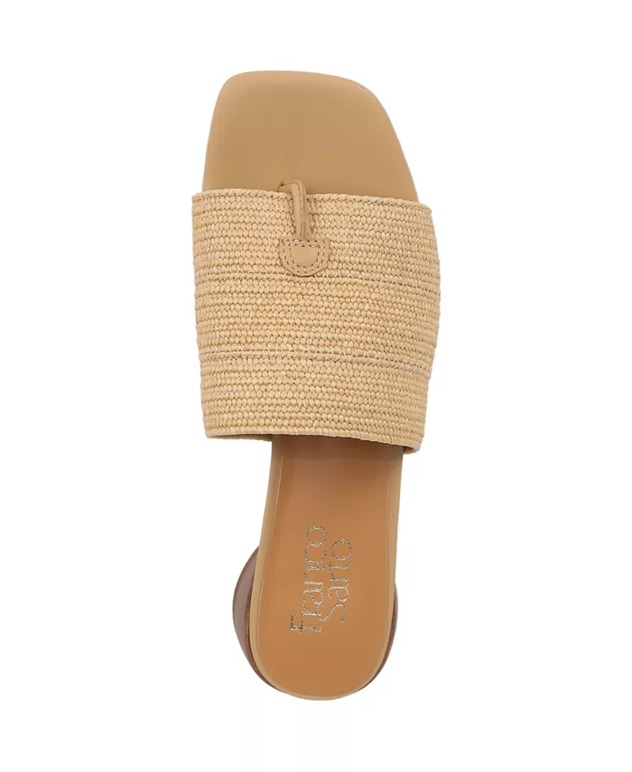 Alfani Franco Sarto Women's Loran Stacked Heel Slide Dress Sandals Women's Fashion Shoes & Accessories