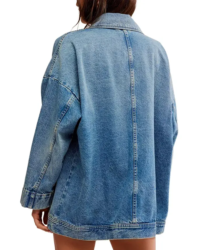 Alfani Free People Women's Avery Denim Jacket Women's Fashion Shoes & Accessories