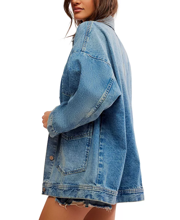 Alfani Free People Women's Avery Denim Jacket Women's Fashion Shoes & Accessories