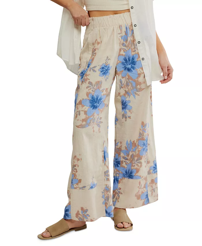 Alfani Free People Women's Days End Printed High-Rise Pants Women's Fashion Shoes & Accessories