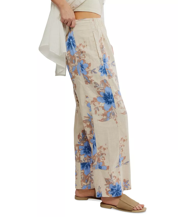 Alfani Free People Women's Days End Printed High-Rise Pants Women's Fashion Shoes & Accessories