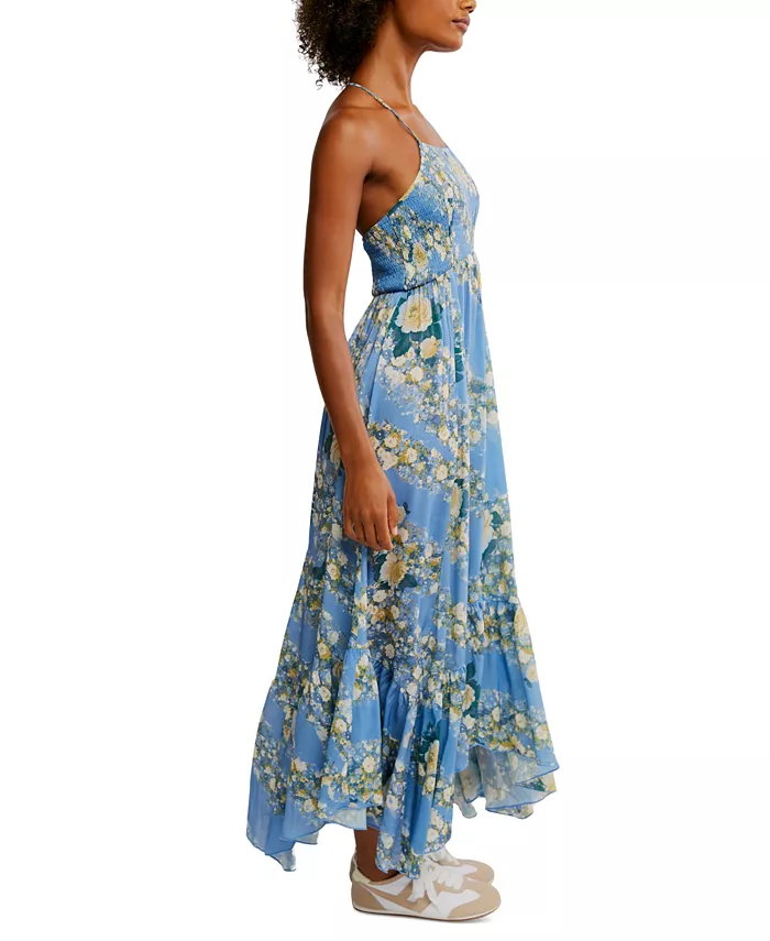 Alfani Free People Women's Heat Wave Printed Maxi Dress Women's Fashion Shoes & Accessories