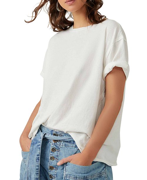 alfani Free People Women's Nina Cotton T-Shirt Women's Fashion Shoes & Accessories