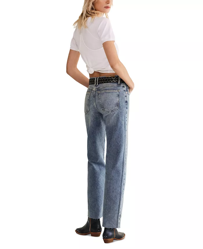 Alfani Free People Women's Risk Taker Mid-Rise Straight-Leg Jeans Women's Fashion Shoes & Accessories