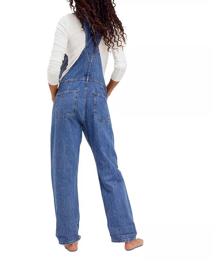 Alfani Free People Ziggy Cotton Denim Overalls Women's Fashion Shoes & Accessories