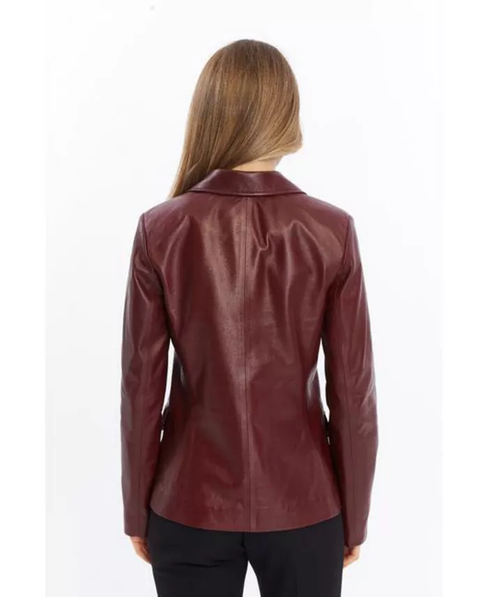 Alfani Furniq UK Women's Genuine Leather Jacket Women's Fashion Shoes & Accessories