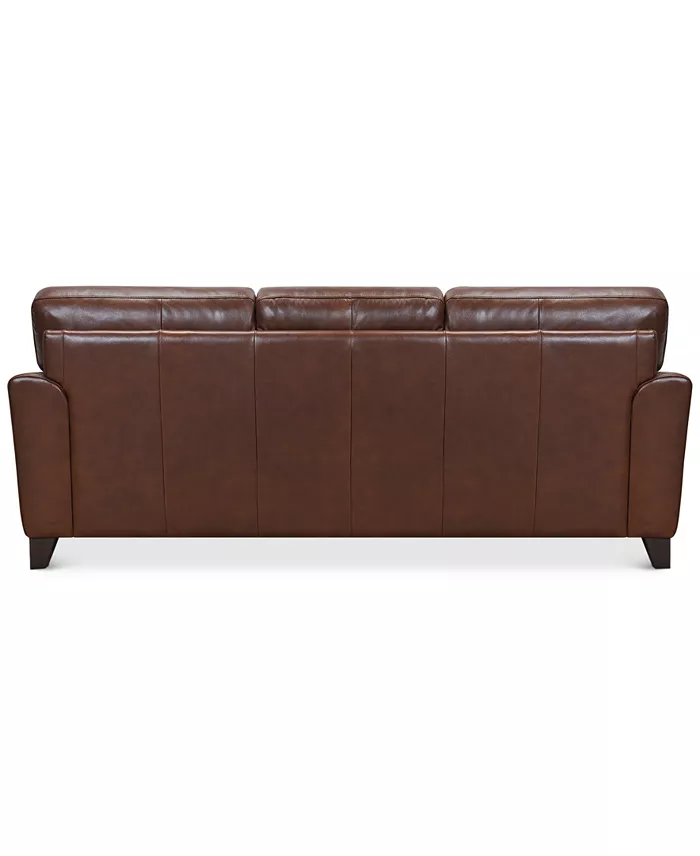 Alfani Furniture Brayna 88" Classic Leather Sofa Created For Macy's Furniture