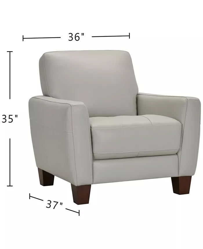 Alfani Furniture Galligher 36" Leather Chair Created For Macy's Furniture