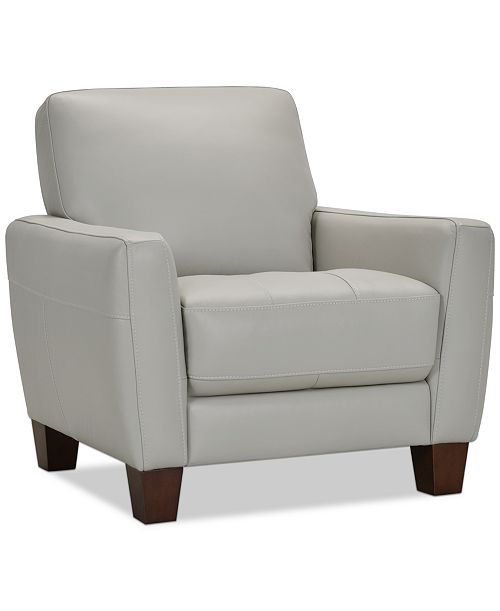 alfani Furniture Galligher 36" Leather Chair Created for Macy's Furniture