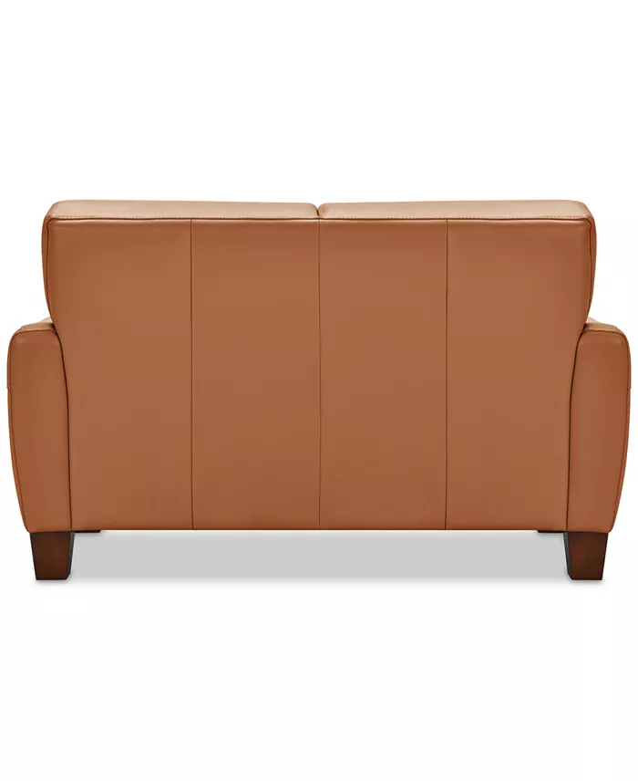 Alfani Furniture Galligher 59" Leather Loveseat Created For Macy's Furniture