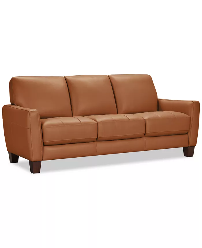 Alfani Furniture Galligher 82" Leather Sofa Created For Macy's Furniture