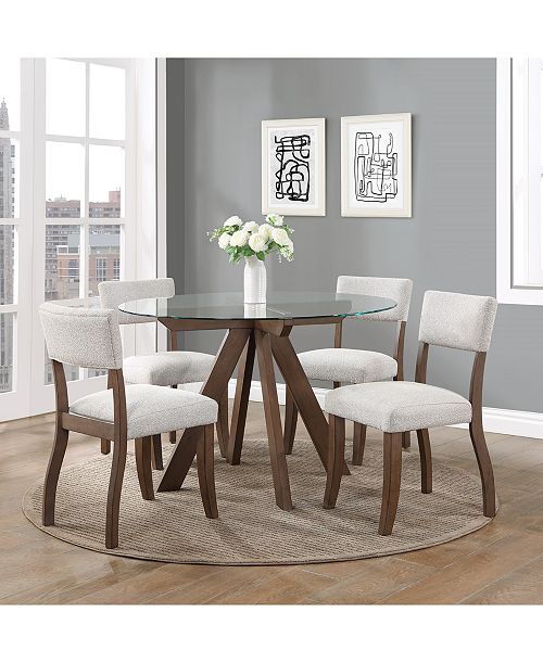 alfani Furniture Gardley Dining 5-Pc. Set (Table & 4 Chairs) Created for Macy's Furniture