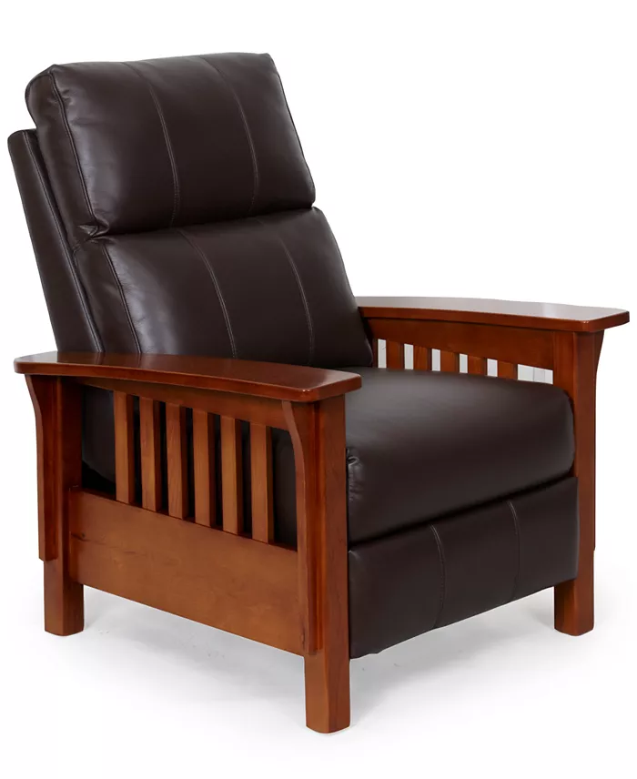 Alfani Furniture Harrison Leather Pushback Recliner Created For Macy's Furniture