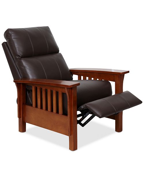 alfani Furniture Harrison Leather Pushback Recliner Created for Macy's Furniture