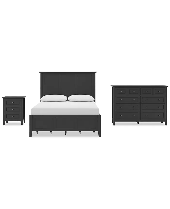 Alfani Furniture Hedworth King Storage 3-Pc. Set (Bed Dresser & Nightstand) Furniture