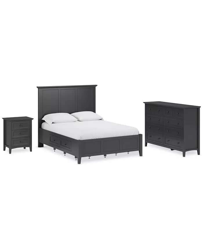 Alfani Furniture Hedworth King Storage 3-Pc. Set (Bed Dresser & Nightstand) Furniture
