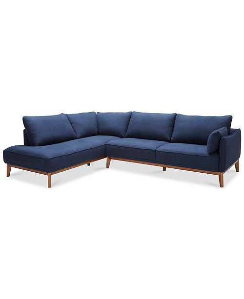 alfani Furniture Jollene 113" 2-Pc. Fabric Sectional Created for Macy's Furniture