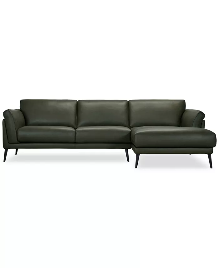 Alfani Furniture Keery 112" 2-Pc. Leather Sectional With Chaise Created For Macy's Furniture