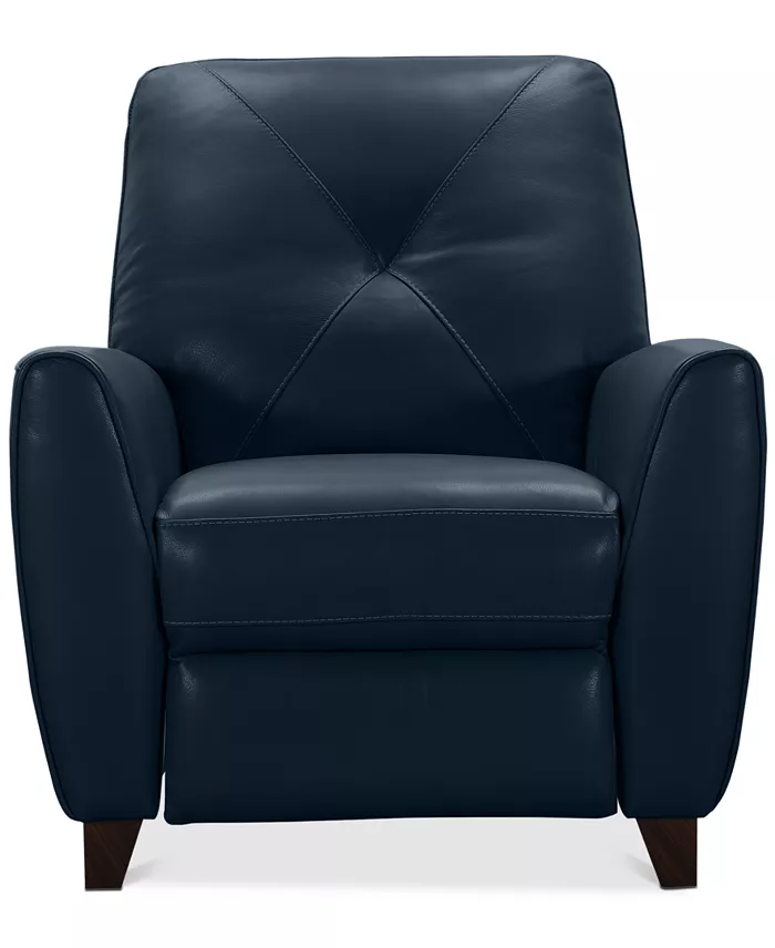 Alfani Furniture Myia Tufted Back Leather Pushback Recliner Created For Macy's Furniture