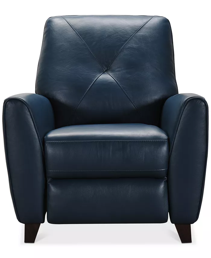 Alfani Furniture Myia Tufted Back Leather Pushback Recliner Created For Macy's Furniture