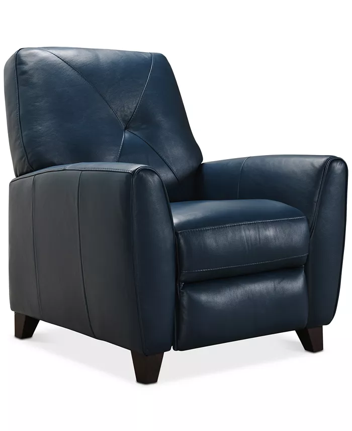 Alfani Furniture Myia Tufted Back Leather Pushback Recliner Created For Macy's Furniture