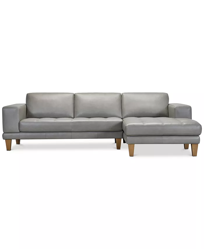 Alfani Furniture Niebee 2-Pc. Leather Sectional Created For Macy's Furniture