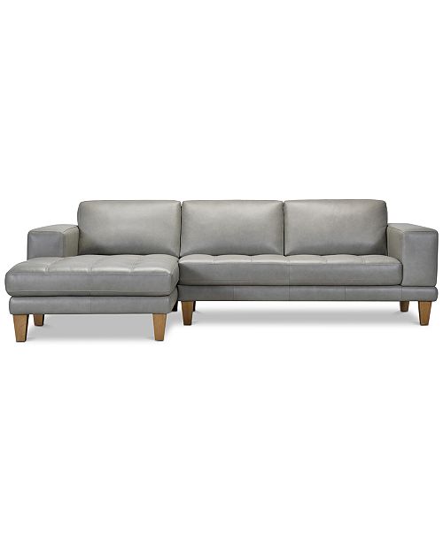 alfani Furniture Niebee 2-Pc. Leather Sectional Created for Macy's Furniture