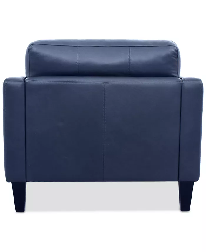 Alfani Furniture Pezley Leather Arm Chair Created For Macy's Furniture