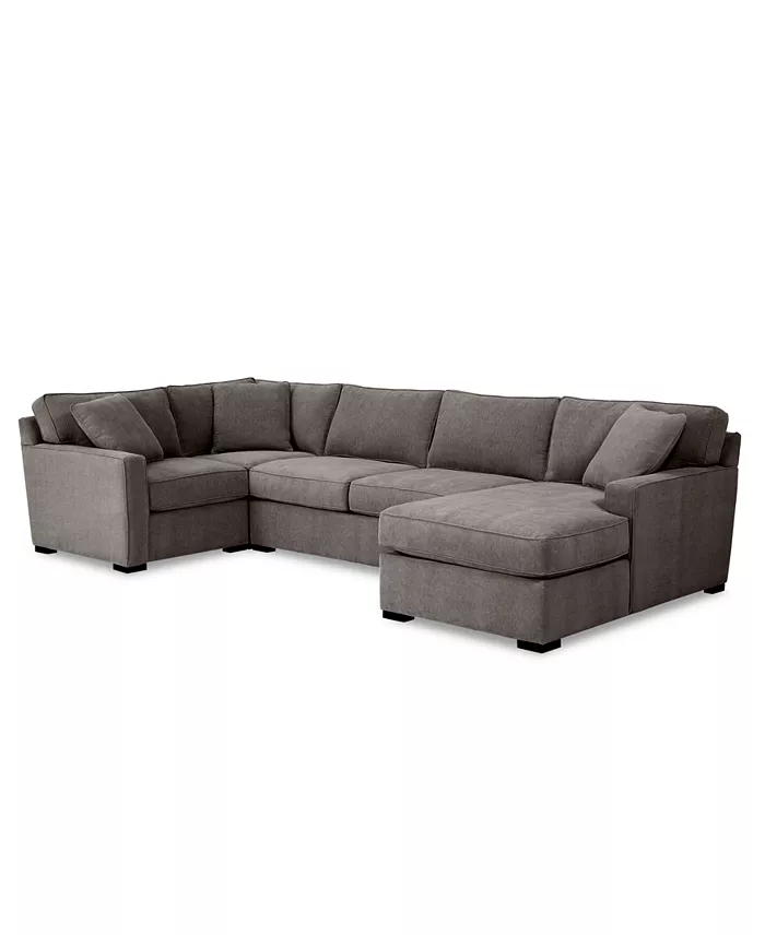 Alfani Furniture Radley 4-Pc. Fabric Chaise Sectional Sofa With Corner Piece Created For Macy's Furniture