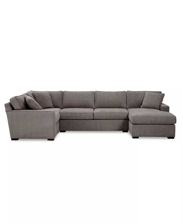 Alfani Furniture Radley 4-Pc. Fabric Chaise Sectional Sofa With Corner Piece Created For Macy's Furniture