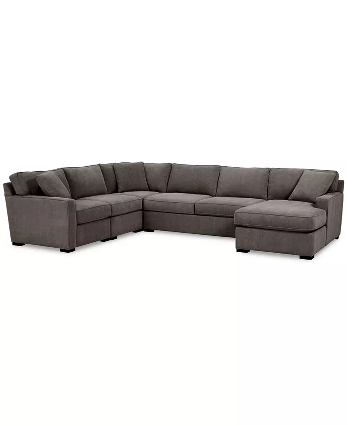 Alfani Furniture Radley 5-Pc. Fabric Chaise Sectional Sofa With Corner Piece Created For Macy's Furniture