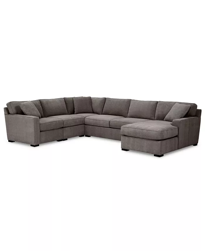Alfani Furniture Radley 5-Pc. Fabric Chaise Sectional Sofa With Corner Piece Created For Macy's Furniture