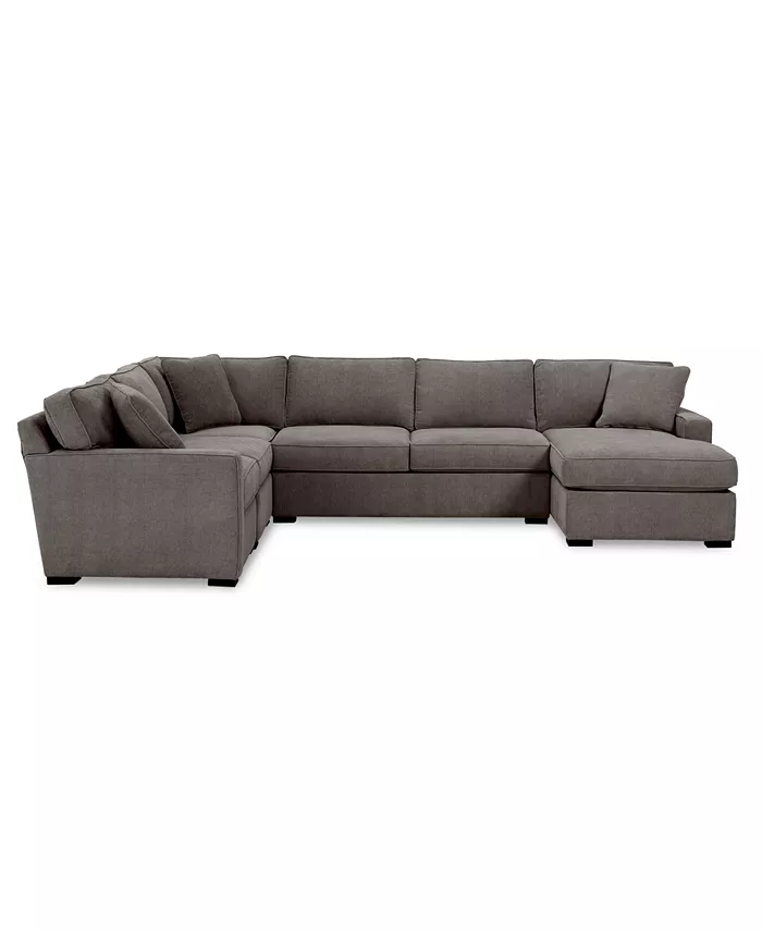 Alfani Furniture Radley 5-Pc. Fabric Chaise Sectional Sofa With Corner Piece Created For Macy's Furniture