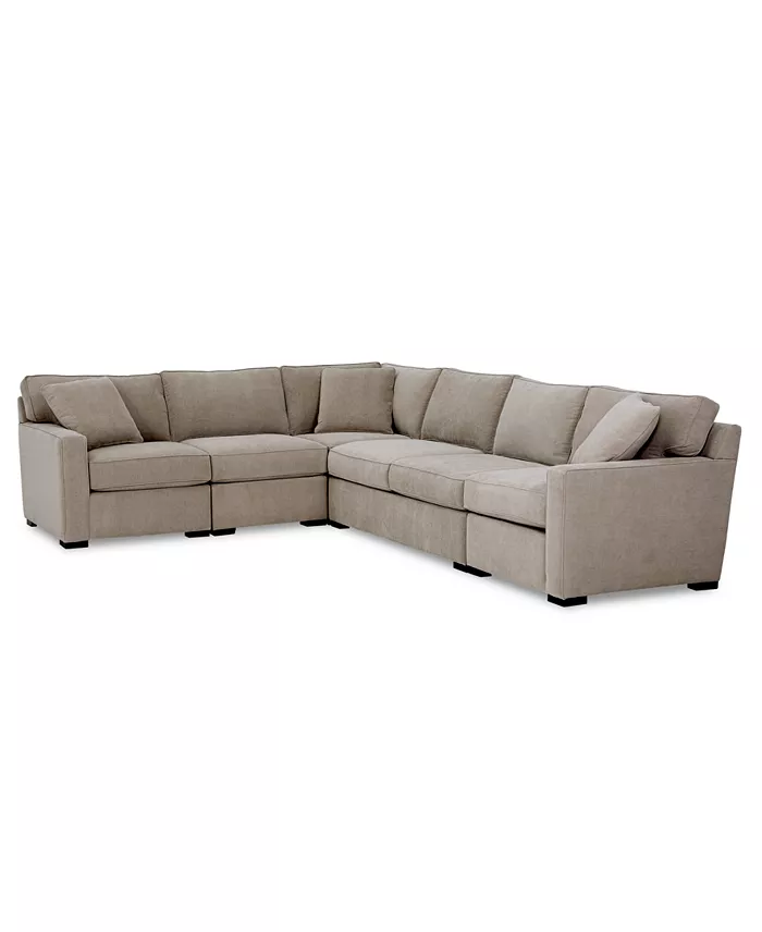 Alfani Furniture Radley 5-Pc. Fabric Sectional Sofa Created For Macy's Furniture