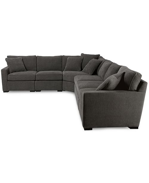 alfani Furniture Radley 5-Pc Fabric Sectional with Apartment Sofa Created for Macy's Furniture