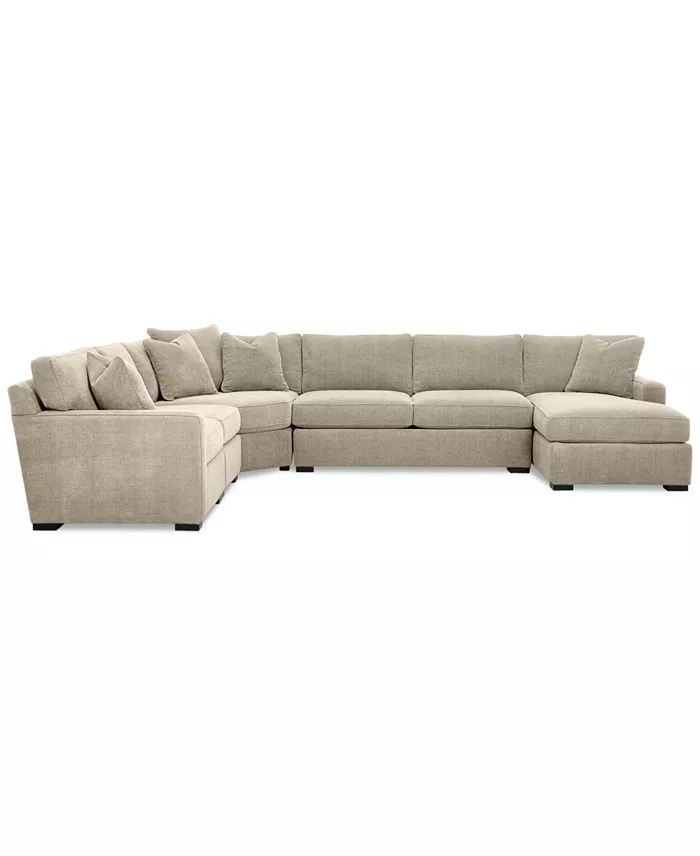 Alfani Furniture Radley 5-Piece Fabric Chaise Sectional Sofa Created For Macy's Furniture