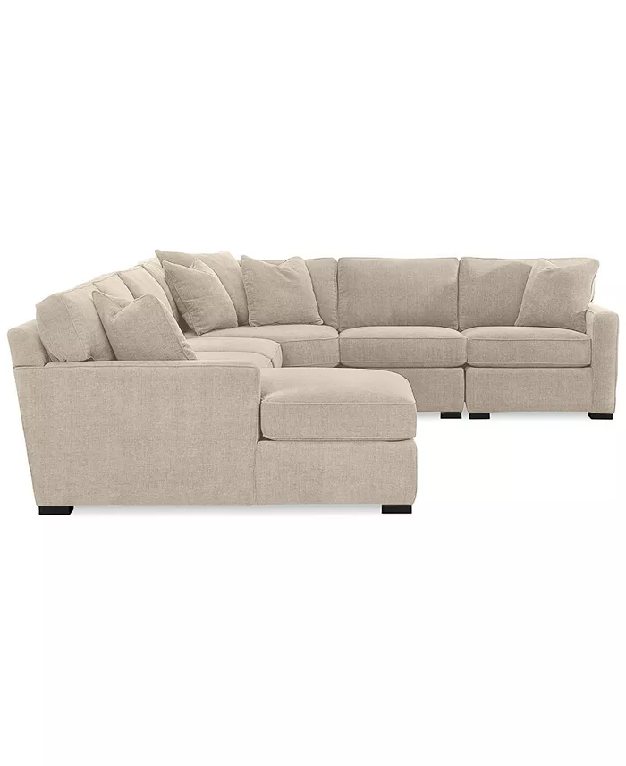 Alfani Furniture Radley 5-Piece Fabric Chaise Sectional Sofa Created For Macy's Furniture